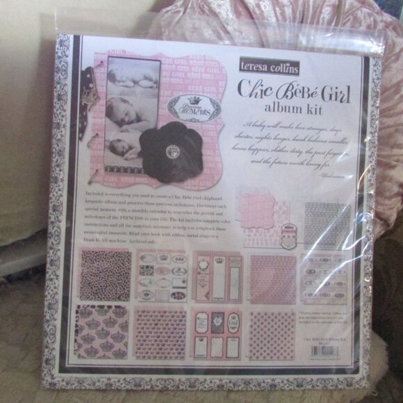 Teresa Collin’s Chic Be’Be’ Girl Scrapbook Items Vintage 2010 Sealed with Extras - Picture 2 of 16